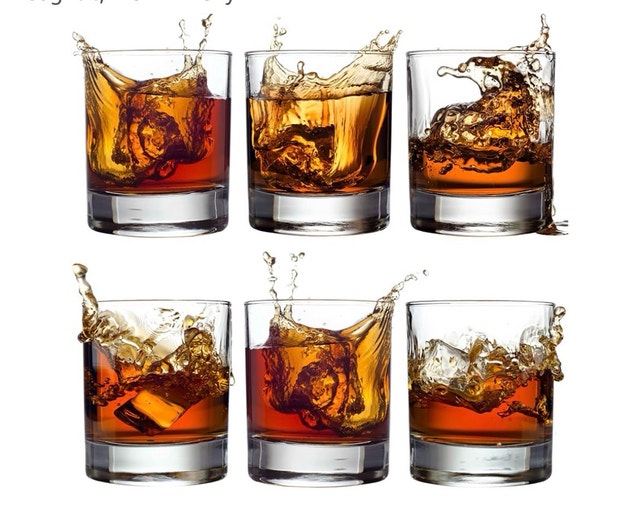 Premium Set of 6 Red Bank Whiskey Co Rock Solid Glasses