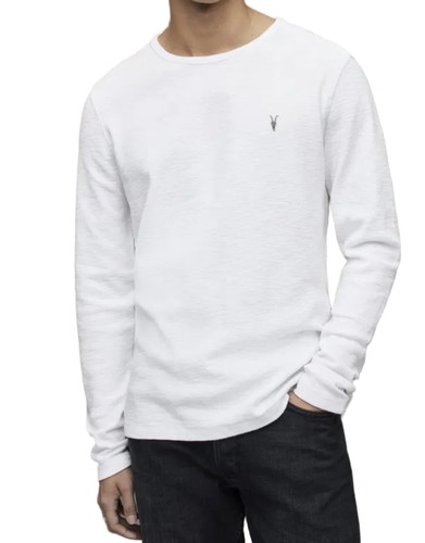 White AllSaints Long Sleeve Muse Thermal Tee