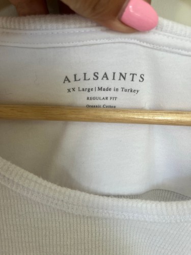 White AllSaints Long Sleeve Muse Thermal Tee - photo 5