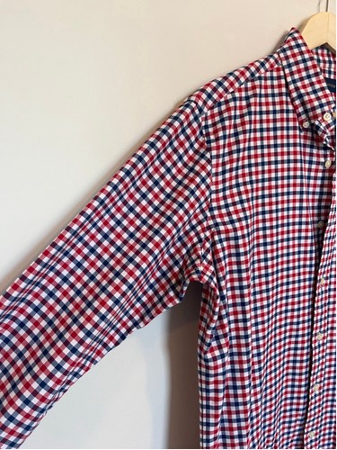 Ralph Lauren Red Navy Blue White Gingham Button Down Shirt - photo 4