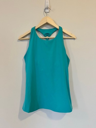 High Neck Teal Powersoft Workout Tank Shelf Bra Fitted - photo 3