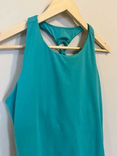 High Neck Teal Powersoft Workout Tank Shelf Bra Fitted - photo 4