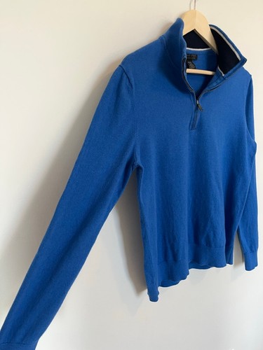 Banana Republic Pima Cotton Cashmere Cobalt Blue QuarterZip - photo 3
