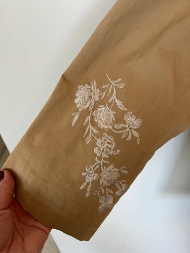 Tan Guillaume Brown Floral Embroidered Utility Jacket - photo 4