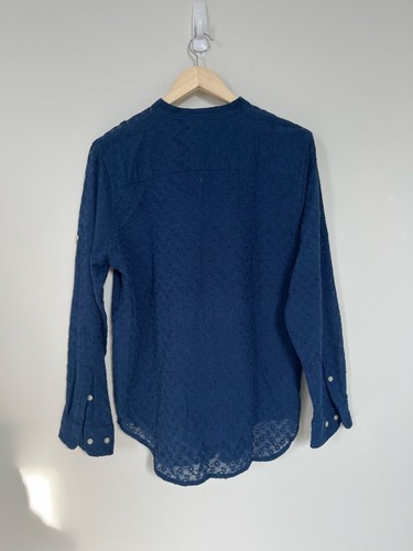Navy Blue Lauren Ralph Lauren Eyelet Lace Button Down Shirt - photo 5