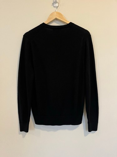 Banana Republic Black 100% Merino Wool V-Neck Sweater - photo 4