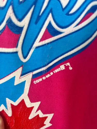 Vintage 1992 Toronto Blue Jays MLB Pink Single Stitch Tee - photo 3