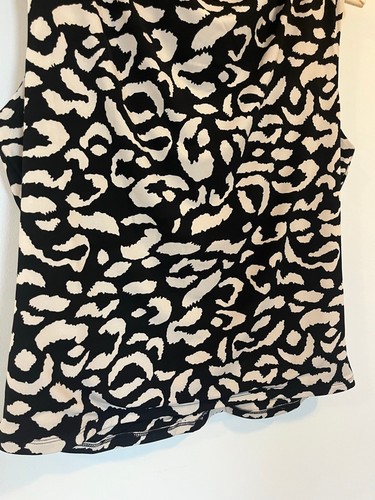 Black & Beige Leopard Print Sleeveless Top - photo 3