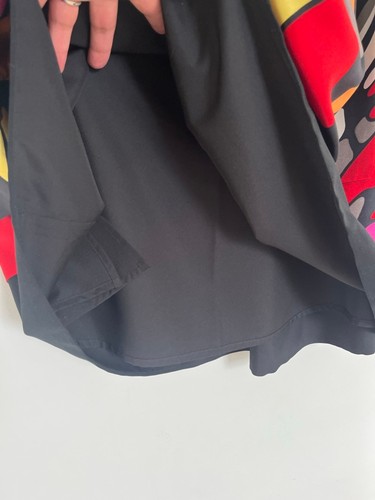 Silk Nygard Collection Black Red Abstract Print A-Line Skirt - photo 4