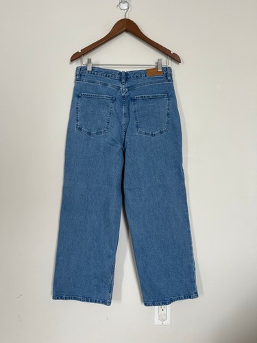 Kate Spade Cropped Super High Rise Blue Wide Leg Jeans Size 30 - photo 2