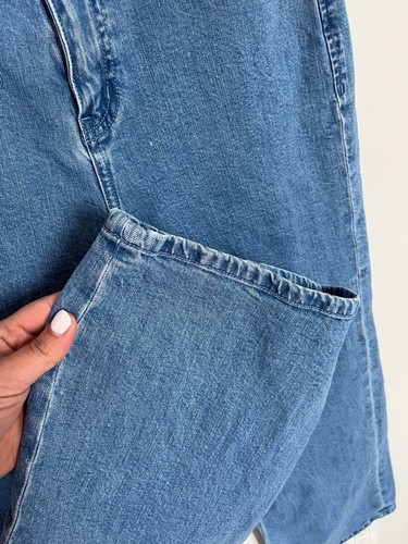 Kate Spade Cropped Super High Rise Blue Wide Leg Jeans Size 30 - photo 5