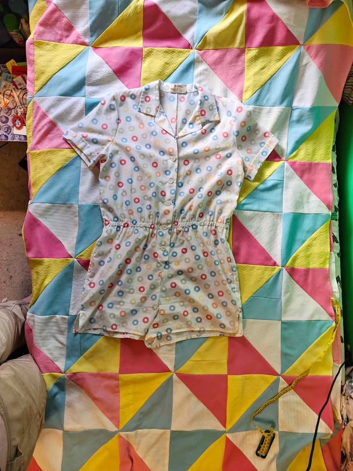 80s kidcore romper/playsuit