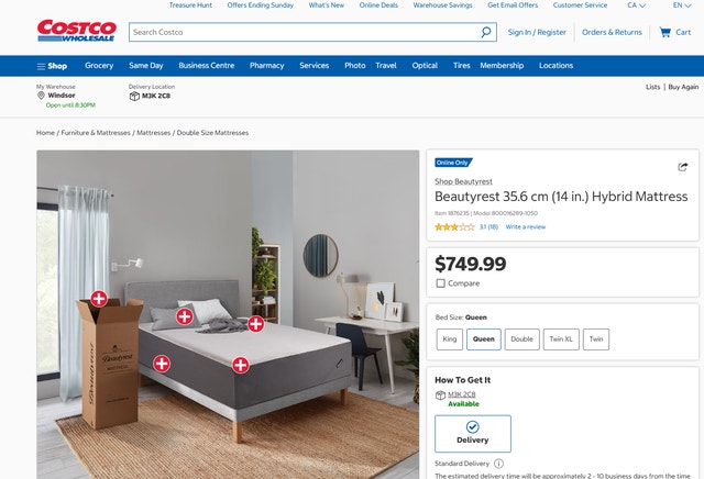 New Beautyrest Queen 14" Mattress