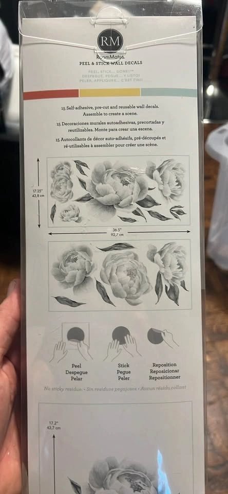 RoomMates Peony Floral Peel & Stick Wall Decals - photo 3