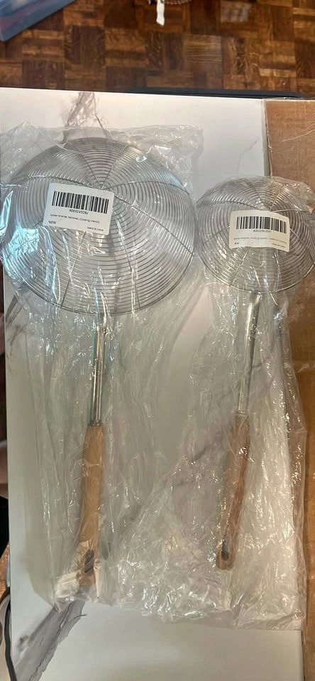 Set of 2 Stainless Steel Spider Strainers 🏈