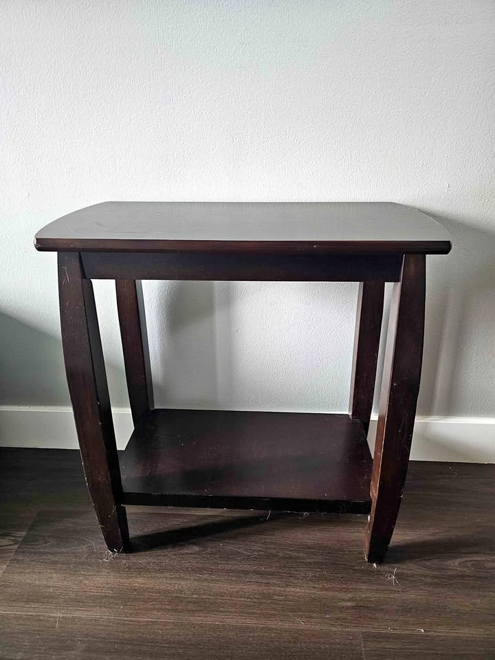 Dark Wood End Table
