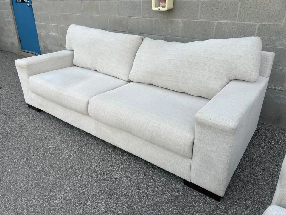 Cream Large 3 Seater Sofa - Delivery Available - photo 3