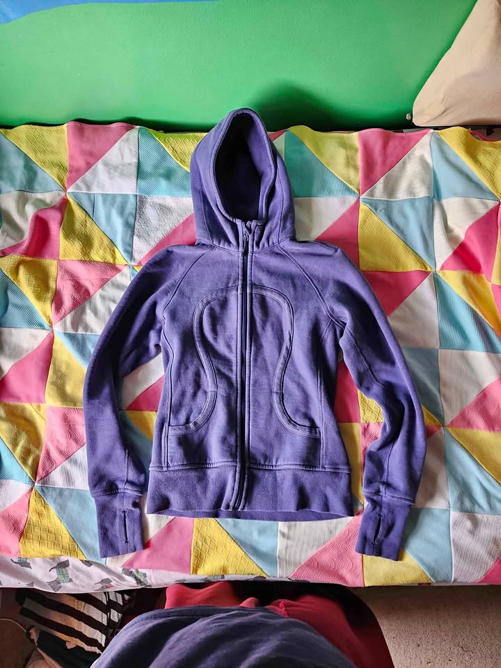 Purple Lululemon scuba zip-up hoodie