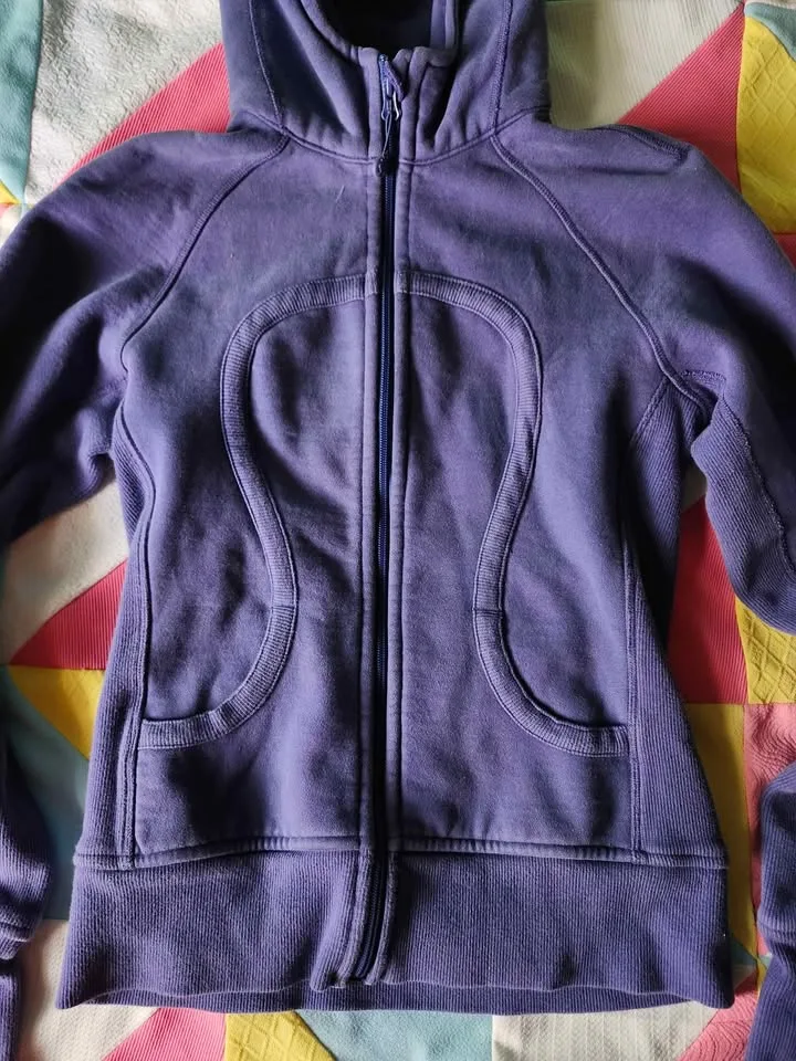 Purple Lululemon scuba zip-up hoodie image indicator(3)