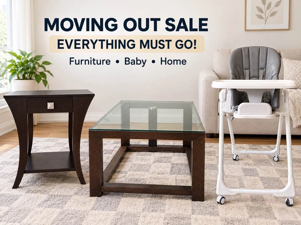 Moving Out Sale – Furniture, Baby & Home Items
