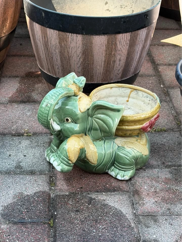 Assorted Whiskey Barrel Style Planters and Additional Pots - photo 3