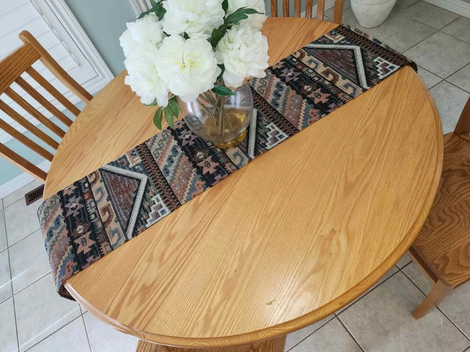 Solid oak kitchen/ dining set with 4 chairs - photo 3