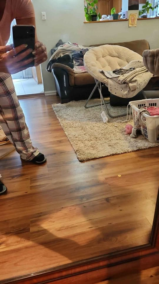 Large Wood Frame Full Length Floor Mirror - photo 2