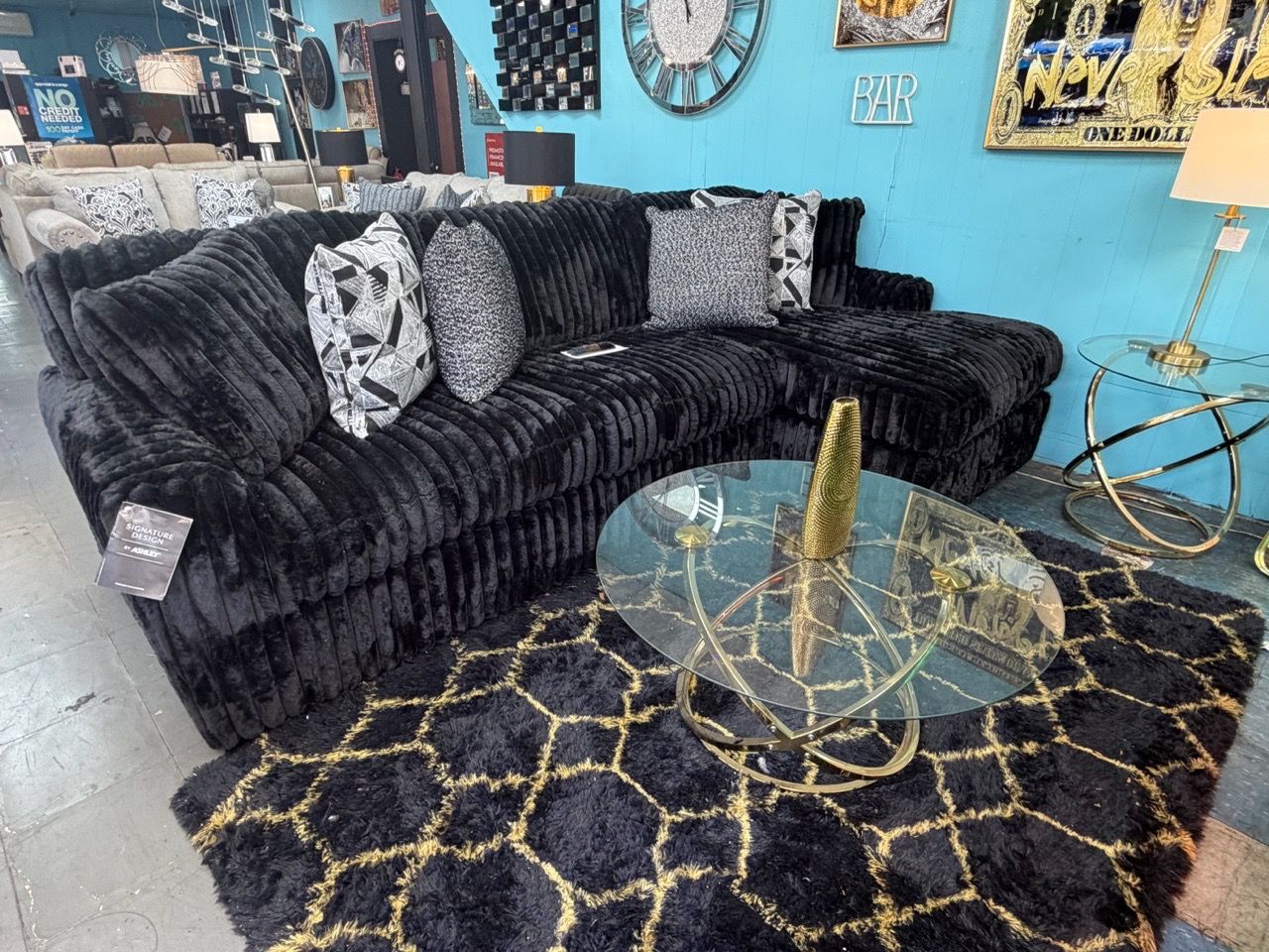 Ashley Midnight Sectional Sofa - photo 2