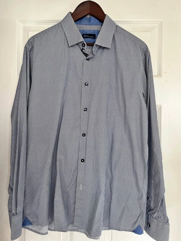 🏈 Black printed Dress shirt