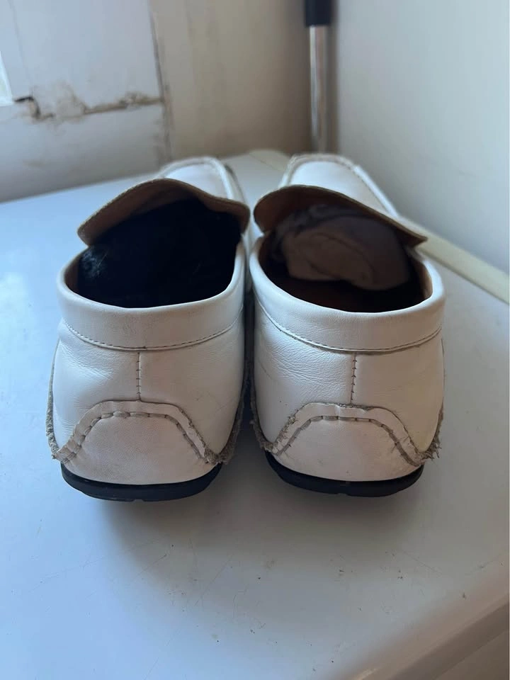 🏈 White Faux Leather shoes - photo 3