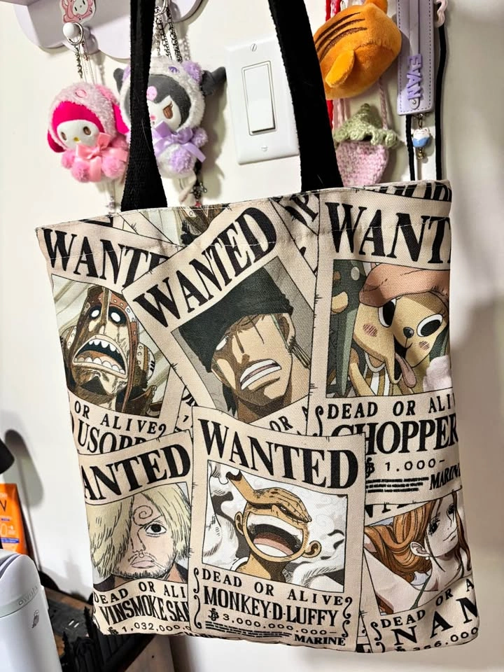 One Piece “Wanted” Poster Tote Bag