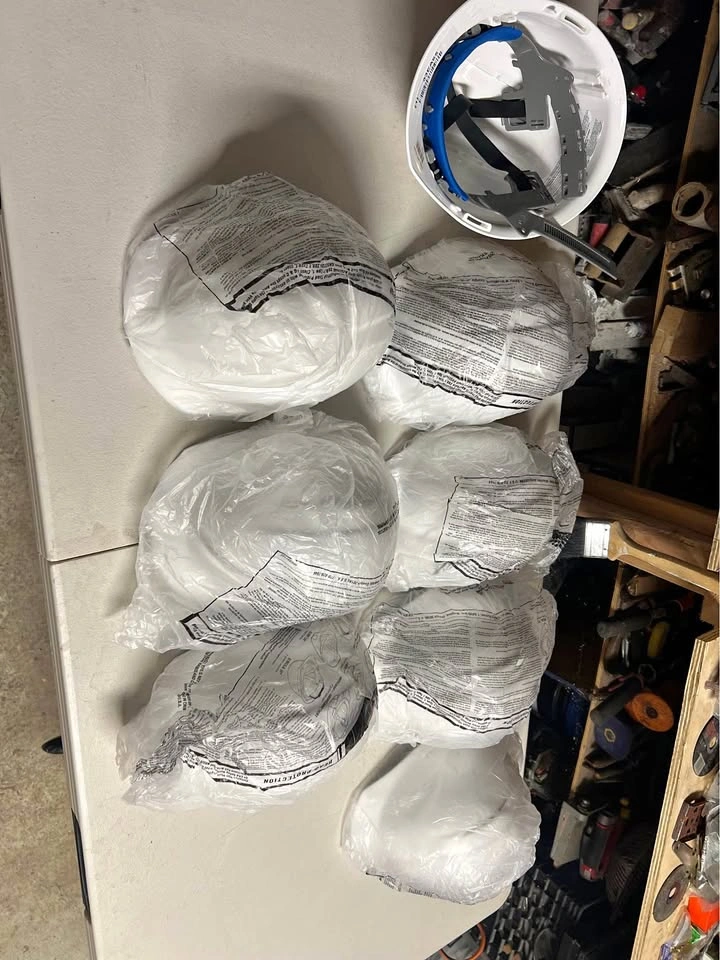Lot of 7 ERB Safety Americana Vent Hard Hats