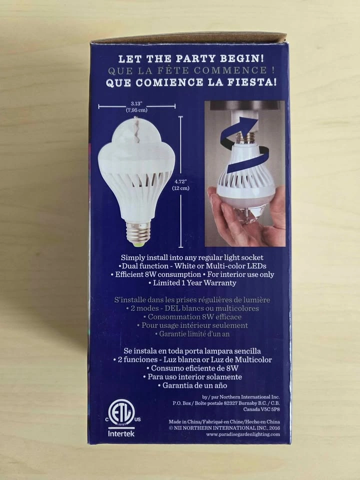 Paradise 2-in-1 LED Rotating Party Light - photo 4