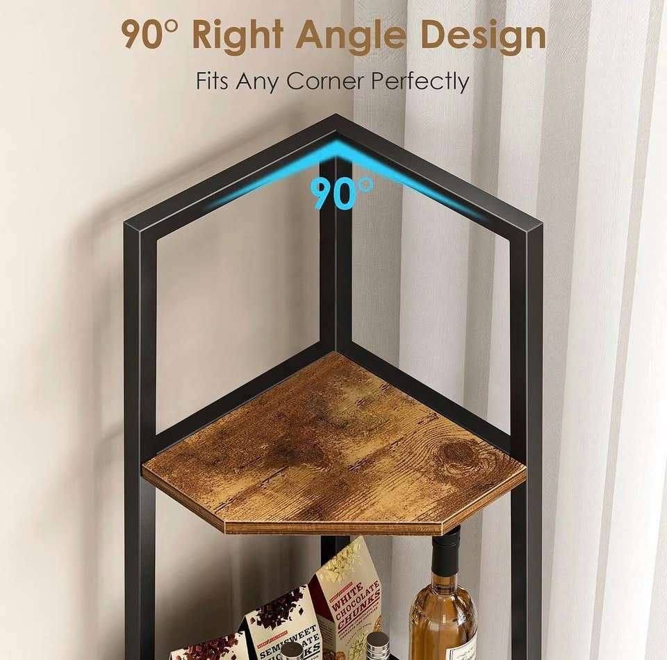 6 Tier Corner Shelf 69 Inch Industrial Bookshelf - photo 4