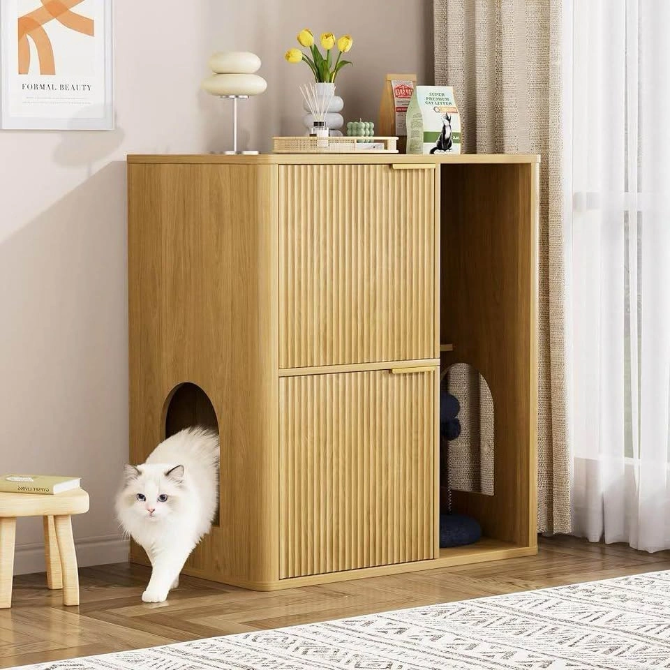 31.5-inch Cat Litter Cabinet with Integrated Cat Tree - photo 2