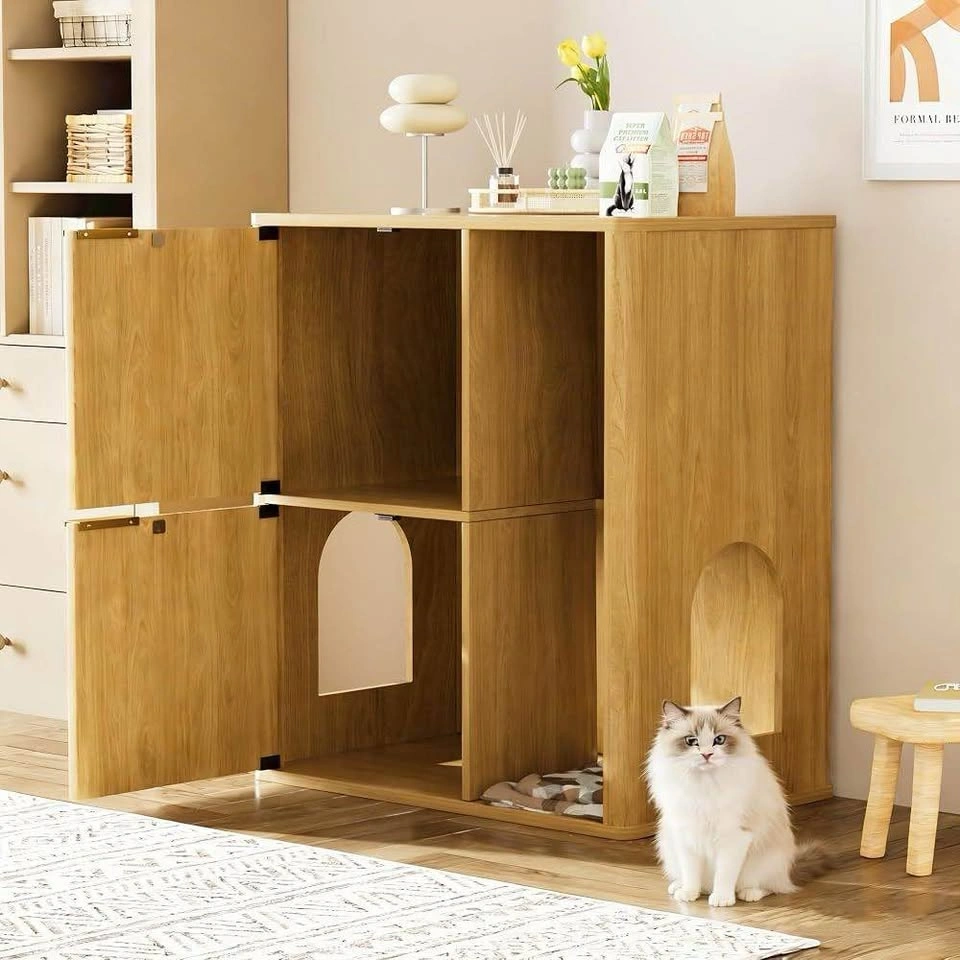 31.5-inch Cat Litter Cabinet with Integrated Cat Tree - photo 4