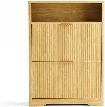 31.6'' Shoe Cabinet - 2 Flip Drawers with Adjustable Shelves - photo 5