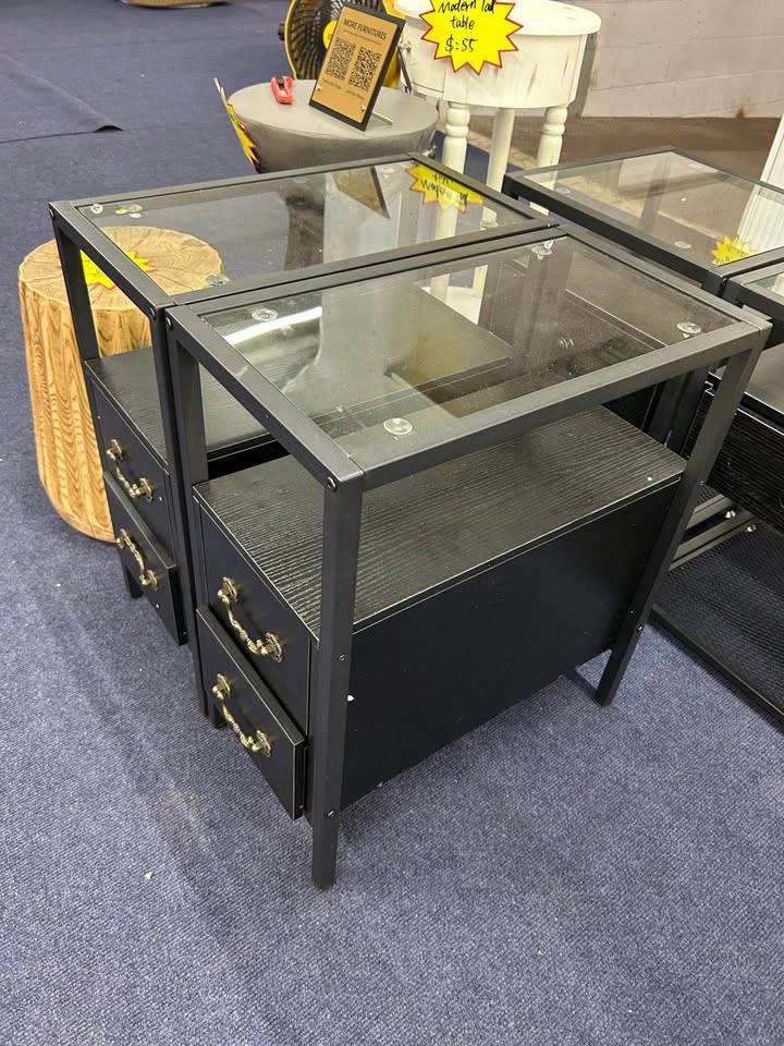 Black Nightstands — Set of 2 - photo 2