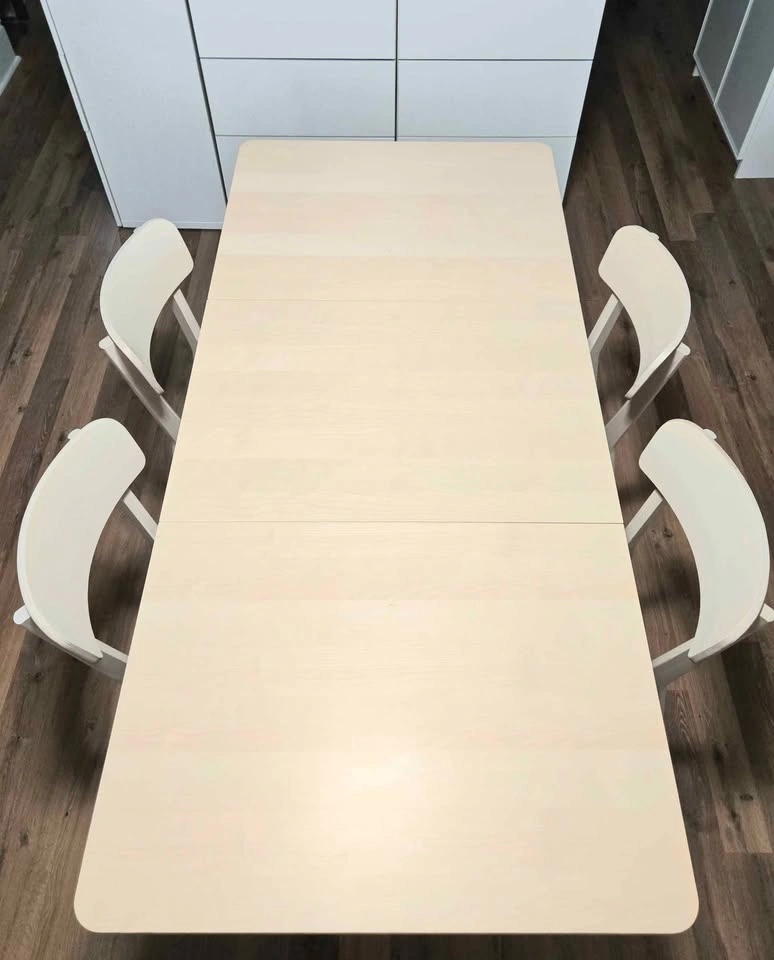 IKEA RÖNNINGE Extendable Dining Table with 4 Lisabo Chairs - photo 3