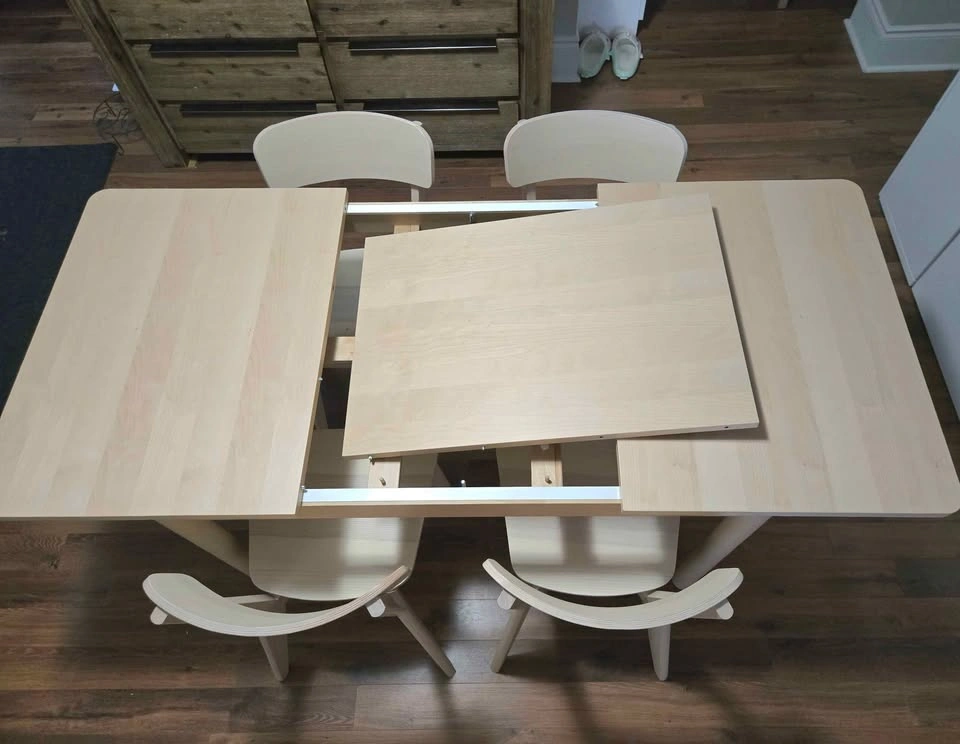 IKEA RÖNNINGE Extendable Dining Table with 4 Lisabo Chairs - photo 4