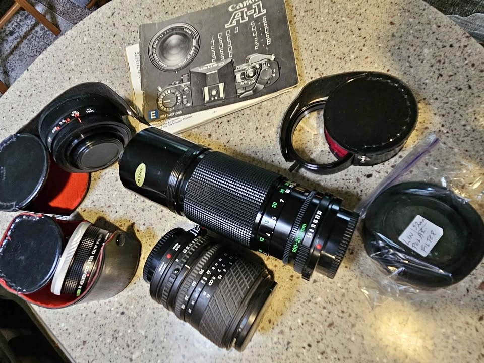 CANON A-1 35mm SLR Film Camera with 50mm F/1.4 Lens Bundle