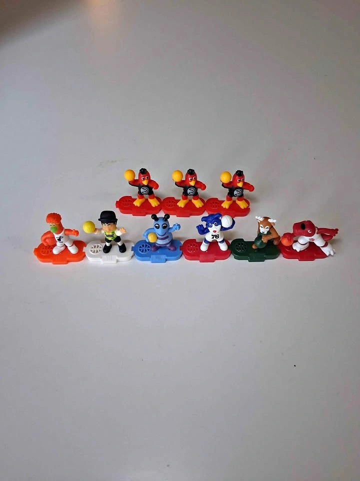 Vintage Kinder Surprise NBA Mascot Figurines Lot