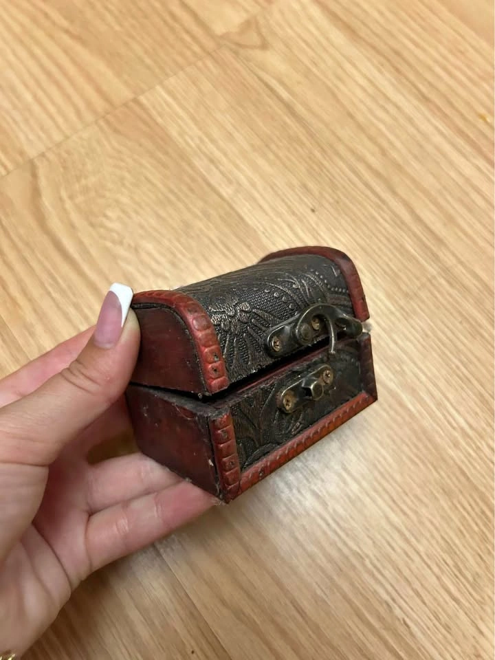 Vintage Style Small Wooden Treasure Chest