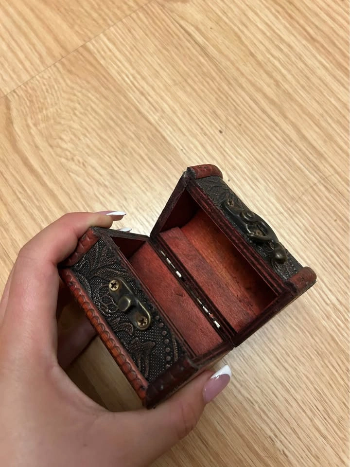 Vintage Style Small Wooden Treasure Chest - photo 2