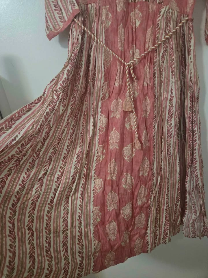 Pink Printed Anarkali Maxi Pakistani/ Indian Dress Size S - photo 3