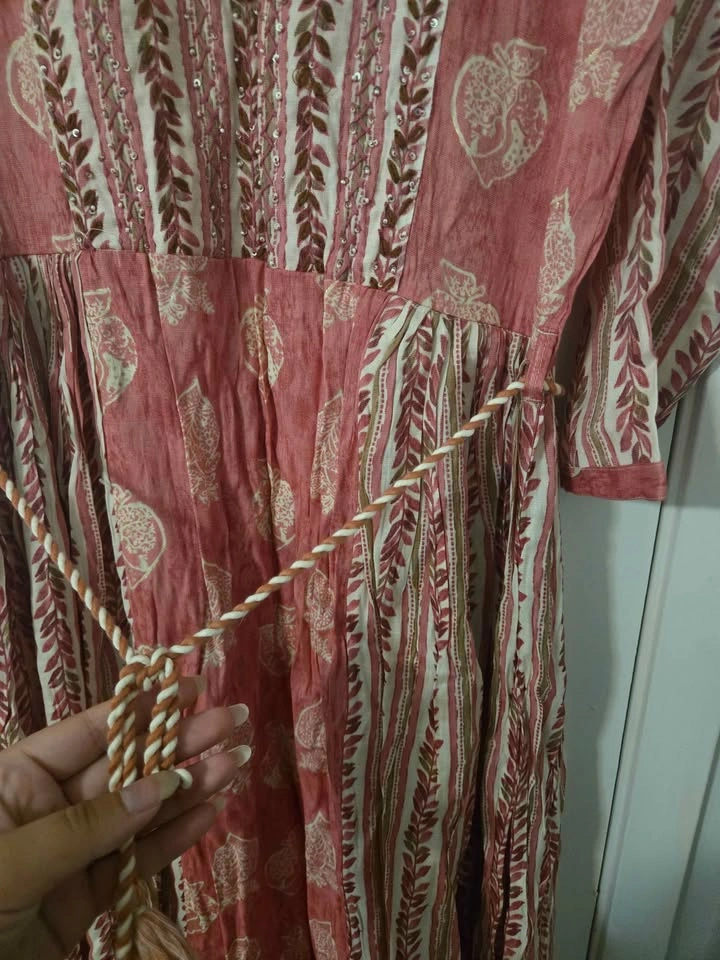 Pink Printed Anarkali Maxi Pakistani/ Indian Dress Size S - photo 4