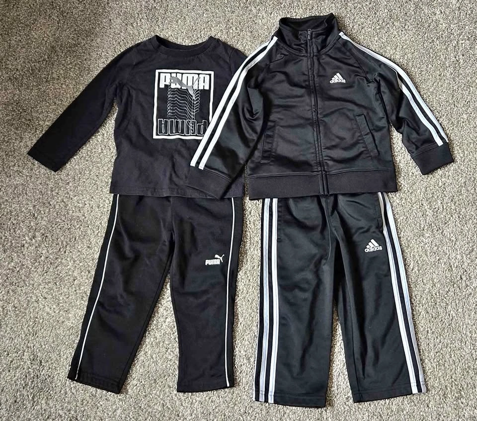 Adidas Tracksuit and Puma Athletic Set - 2T