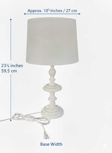 White Table Lamp Linen Shade $30 obo