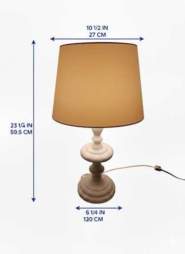 White Table Lamp Linen Shade $30 obo - photo 2