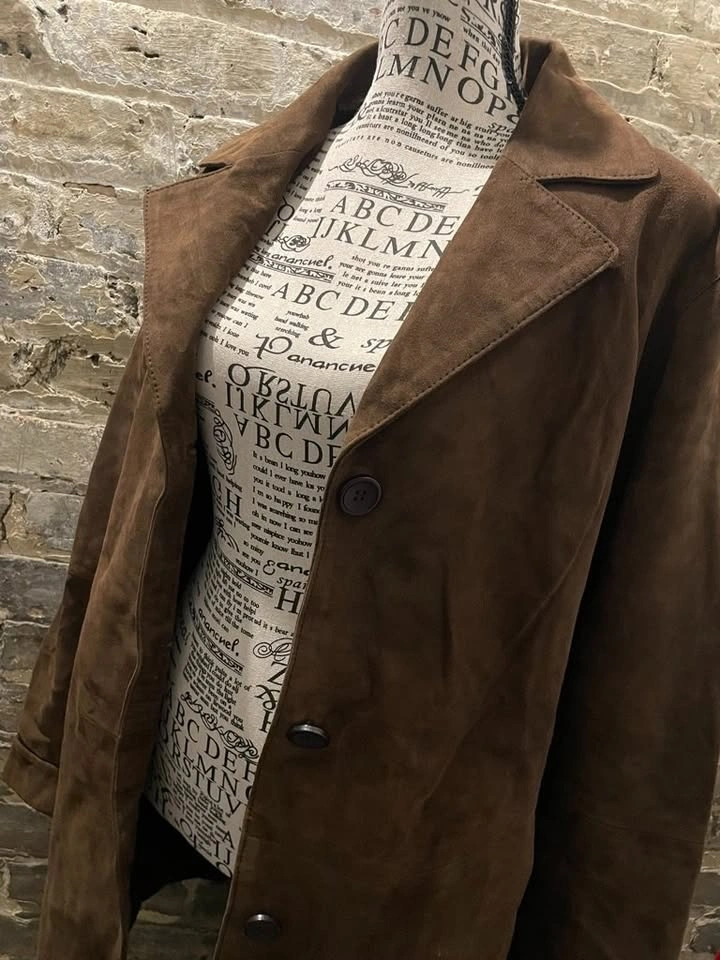Gorgeous Ladies' Brushed Leather 3/4 Coat Sz 10 - photo 2